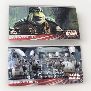 STAR WARS Episode 1 TOPPS Finest Widevision Chromium Promo Card#0 & 00 Lot Of 2